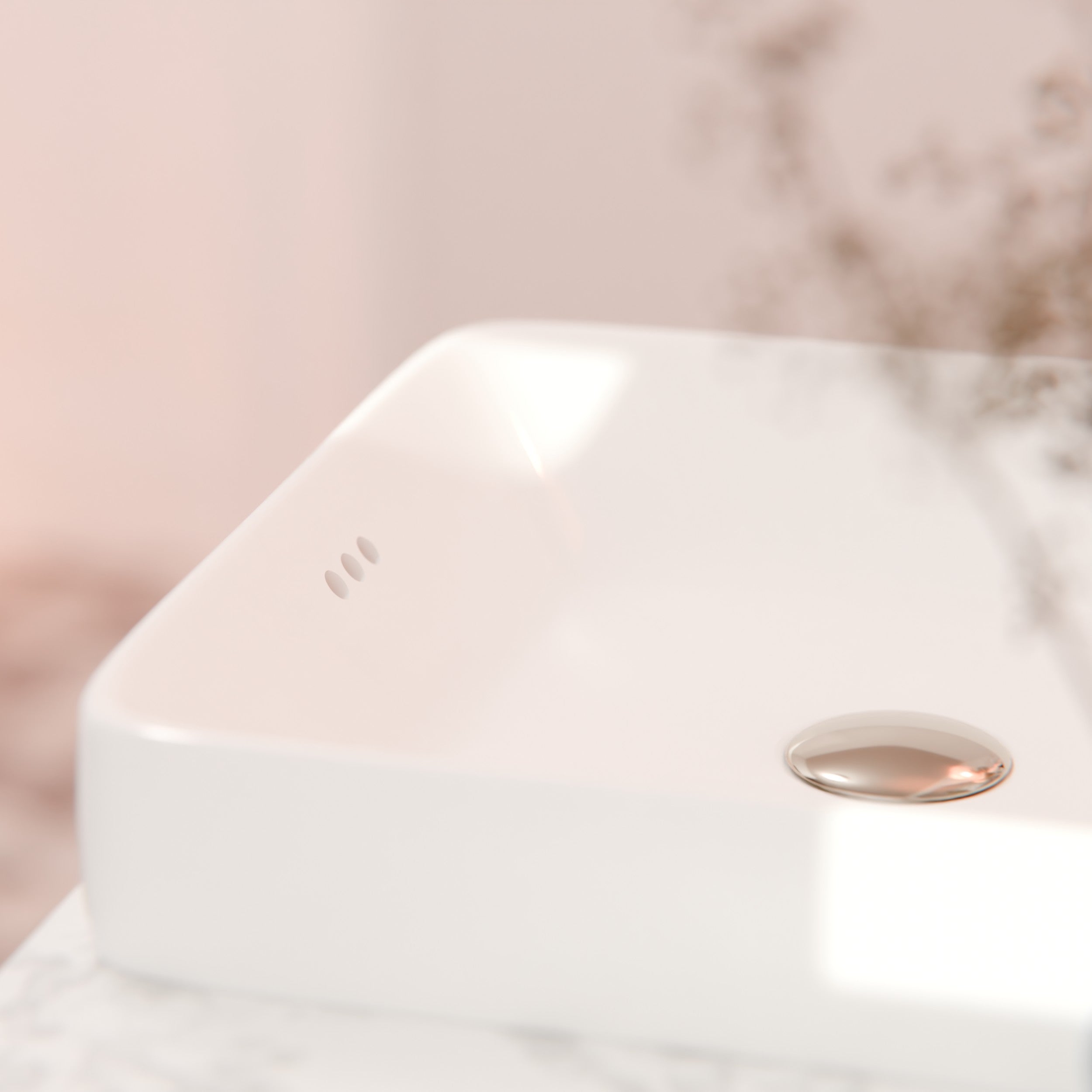 Square White Porcelain Drop-in Sink with Overflow, NP-DI12185521