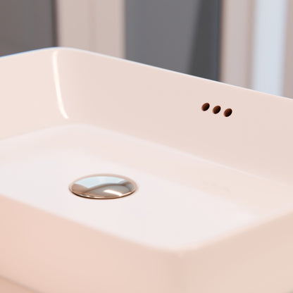 Rectangular White Porcelain Drop-in Sink with Overflow, NP-DI2185511