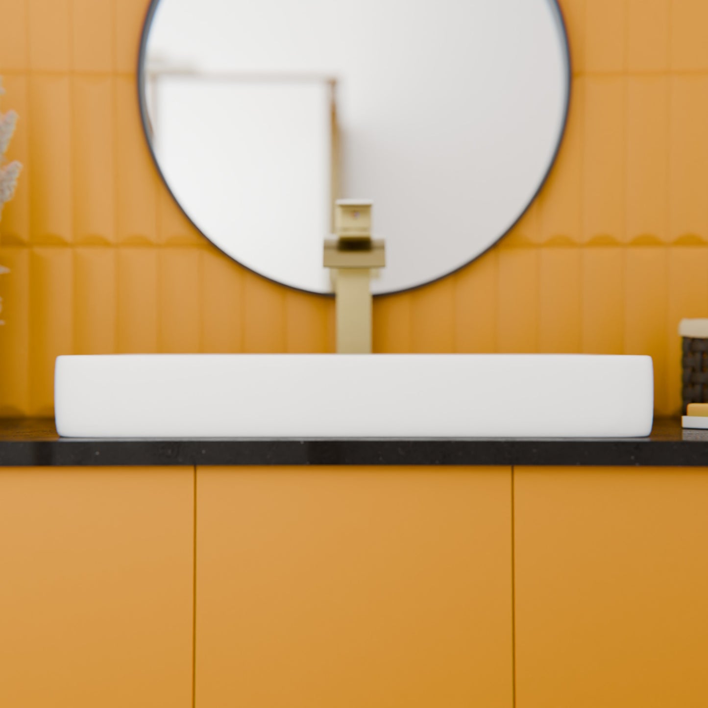 Rectangular White Porcelain Drop-in Sink with Overflow, NP-DI2185511