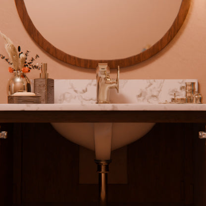 Contemporary Novatto single handle lavatory faucet from NBF-061 series, with Mocha finish and modern design for bathroom sink.