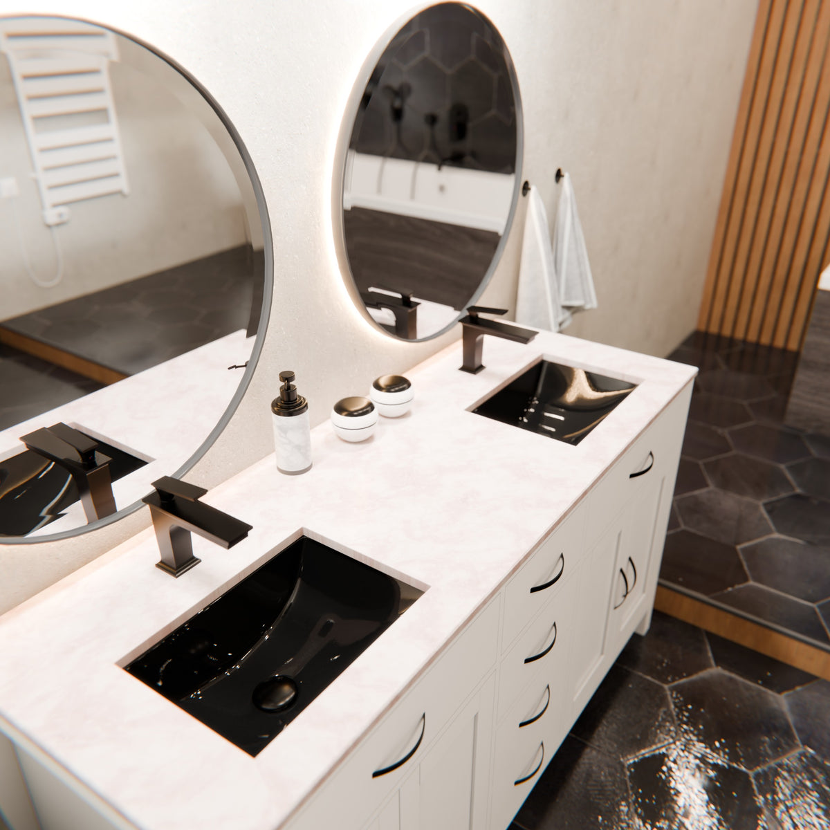 Traditional single handle bathroom faucet from Novatto GF-368S series with chrome finish, shown with sleek design and modern bath setup.