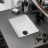 Rectangular Undermount White Porcelain Sink with Overflow, NP-U193902