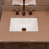 Rectangular Undermount White Porcelain Sink with Overflow, NP-U193902