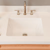 Shallow Rectangular Undermount White Porcelain Sink with Overflow, NP-U193911