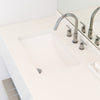 Extra Wide Rectangular Undermount White Porcelain Sink with Overflow, NP-U213907