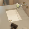 Extra Wide Rectangular Undermount White Porcelain Sink with Overflow, NP-U213907