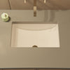 Extra Wide Rectangular Undermount White Porcelain Sink with Overflow, NP-U213907