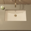 Extra Wide Rectangular Undermount White Porcelain Sink with Overflow, NP-U213907