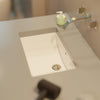 Extra Wide Rectangular Undermount White Porcelain Sink with Overflow, NP-U213907