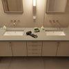 Extra Wide Rectangular Undermount White Porcelain Sink with Overflow, NP-U213907