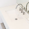 Extra Wide Rectangular Undermount White Porcelain Sink with Overflow, NP-U213907