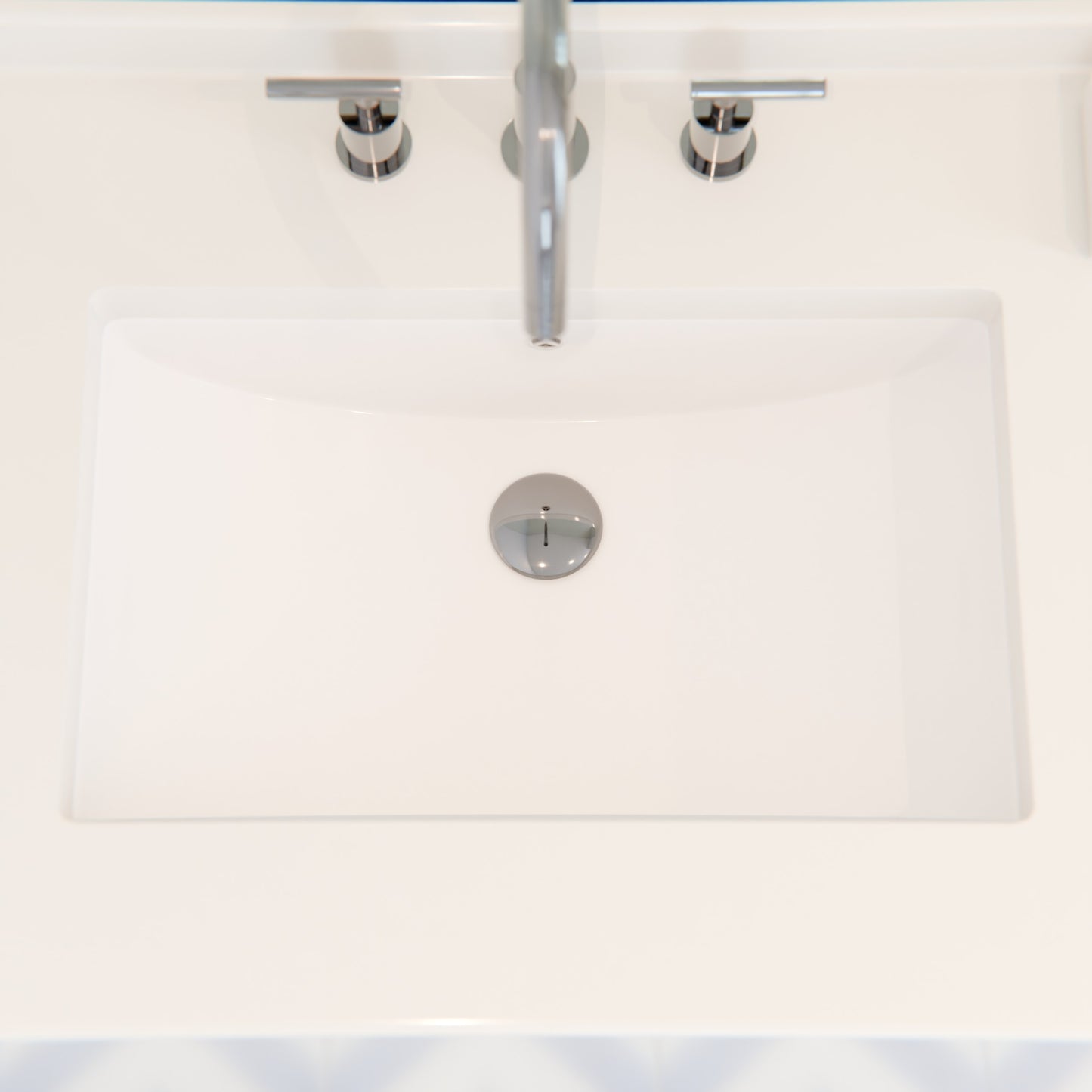 Extra Wide Rectangular Undermount White Porcelain Sink with Overflow, NP-U213907