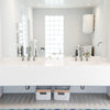 Extra Wide Rectangular Undermount White Porcelain Sink with Overflow, NP-U213907