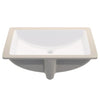 Extra Wide Rectangular Undermount White Porcelain Sink with Overflow, NP-U213907