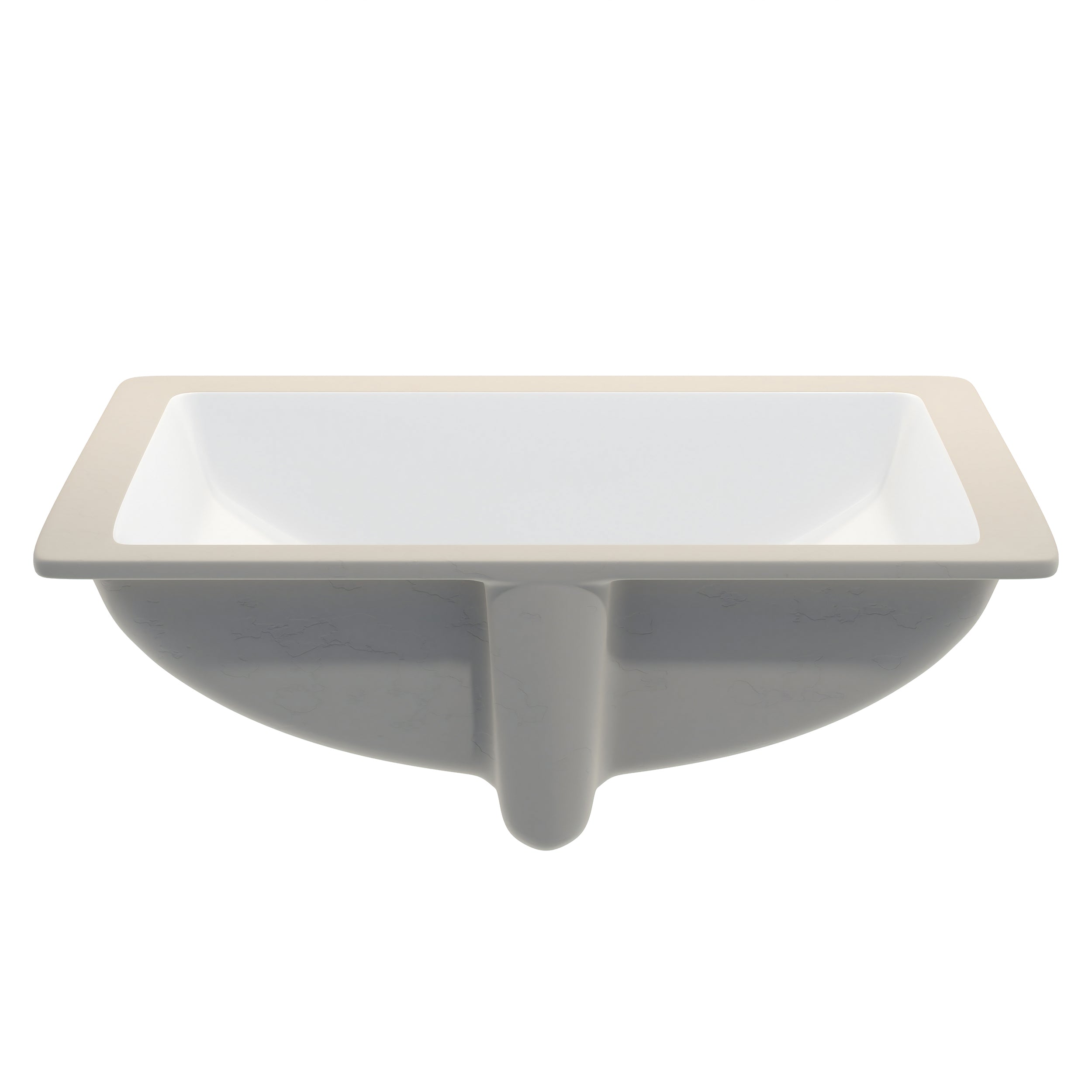 N7 ホワイト Extra Wide Rectangular Undermount White Porcelain Sink with
