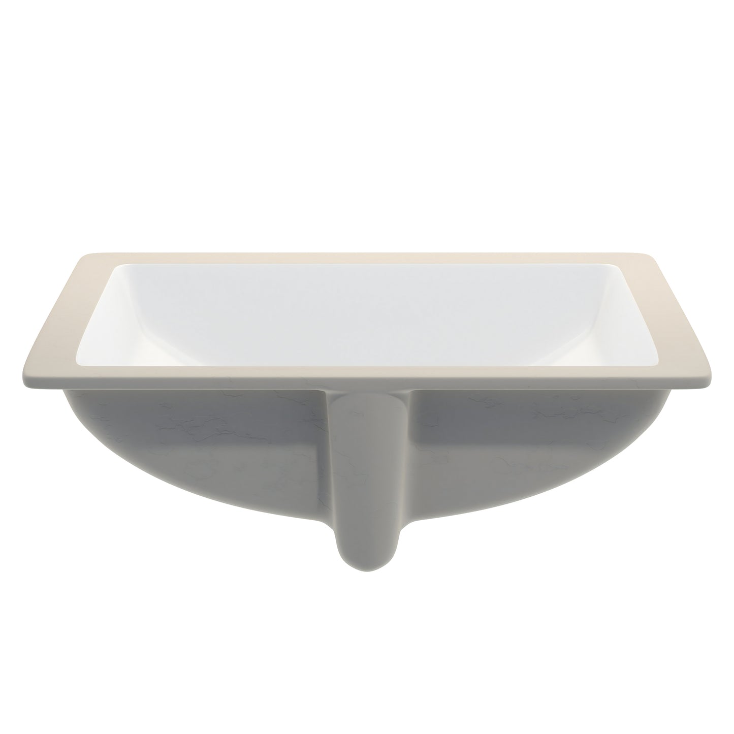 Extra Wide Rectangular Undermount White Porcelain Sink with Overflow, NP-U213907
