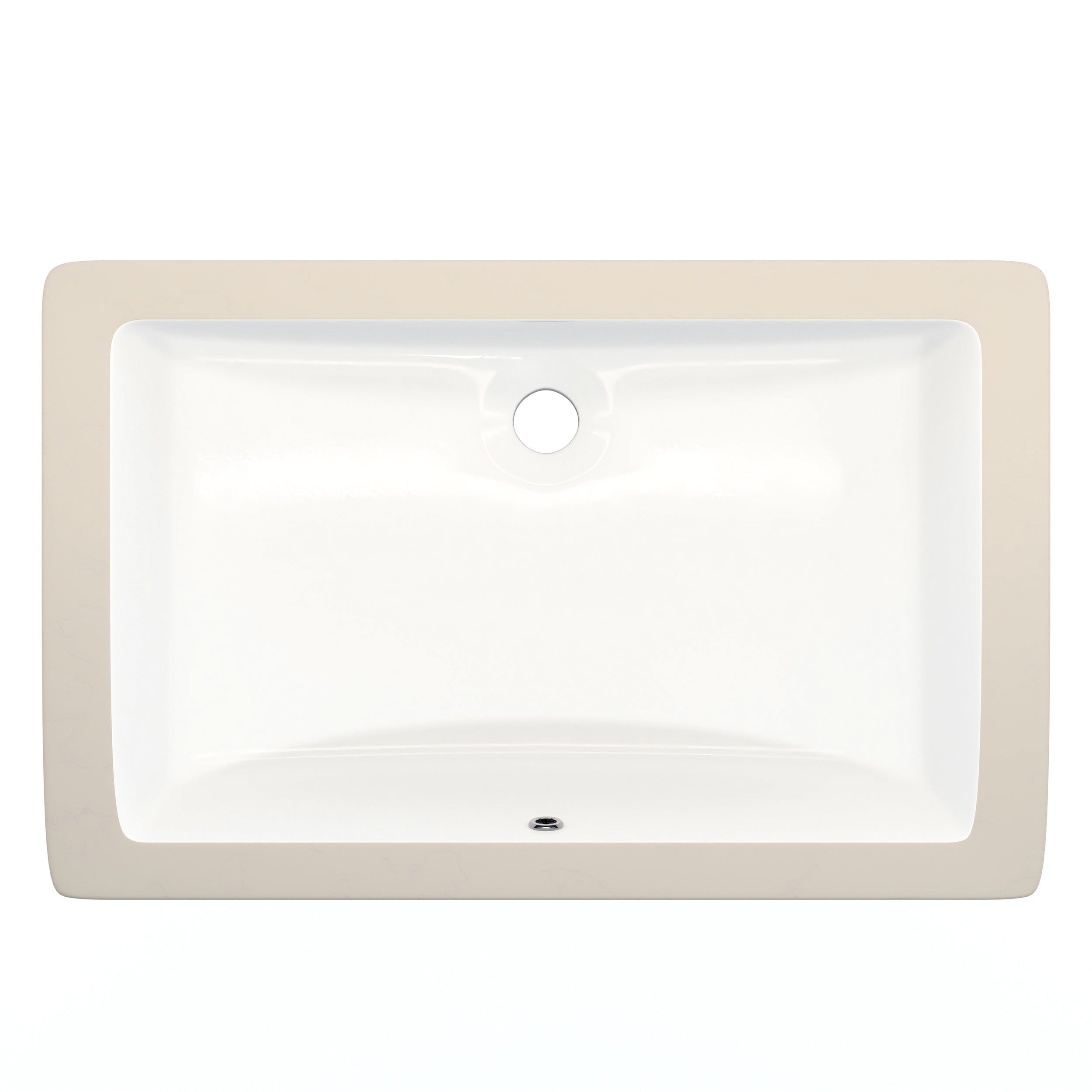 Extra Wide Rectangular Undermount White Porcelain Sink with