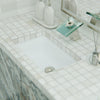 Rectangular Undermount White Porcelain Sink with Overflow, NP-U233921