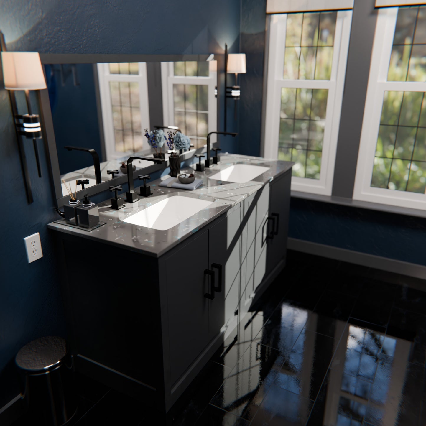 Rectangular Undermount White Porcelain Sink with Overflow, NP-U233921