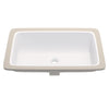 Rectangular Undermount White Porcelain Sink with Overflow, NP-U233921