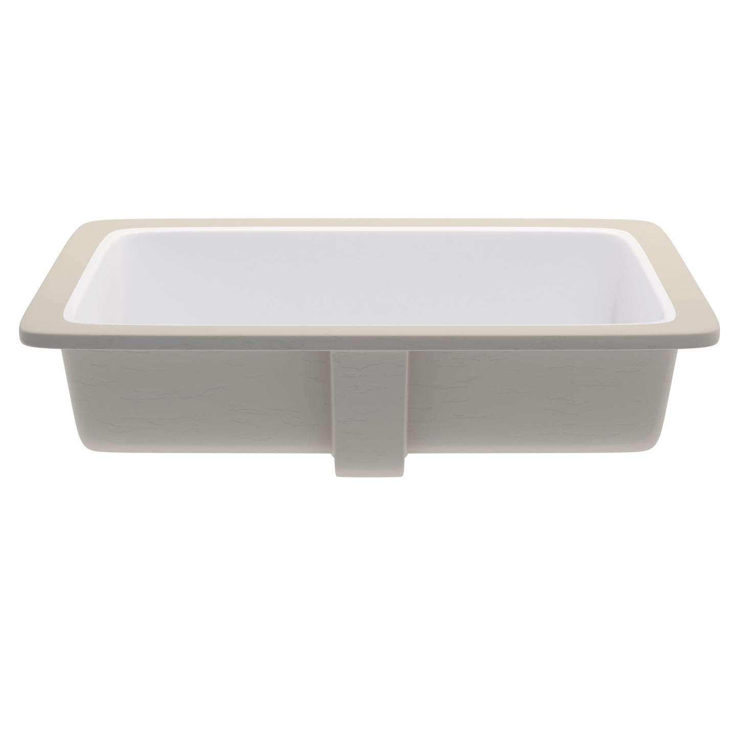 Rectangular Undermount White Porcelain Sink with Overflow, NP-U233921