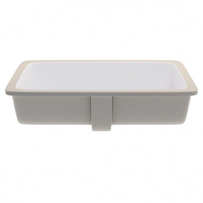 Rectangular Undermount White Porcelain Sink with Overflow, NP-U233921