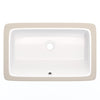 Rectangular Undermount White Porcelain Sink with Overflow, NP-U233921