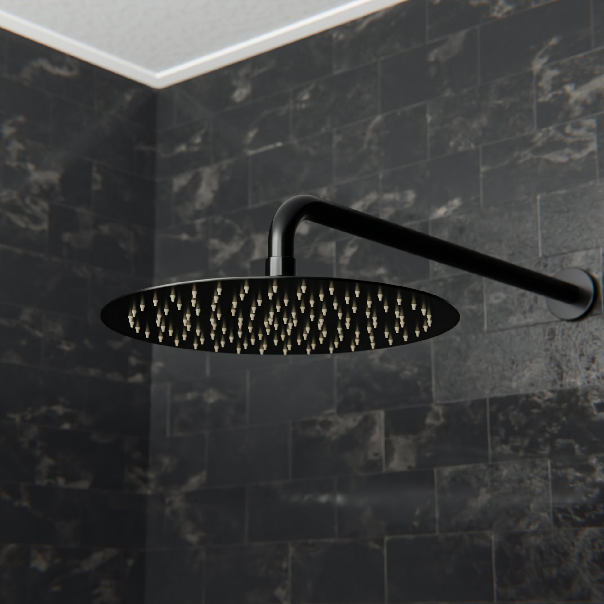 Novatto 10-inch round rainfall shower head for shower and bathtub, with a sleek chrome finish.