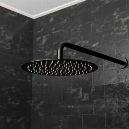Novatto 10-inch round rainfall shower head for shower and bathtub, with a sleek chrome finish.