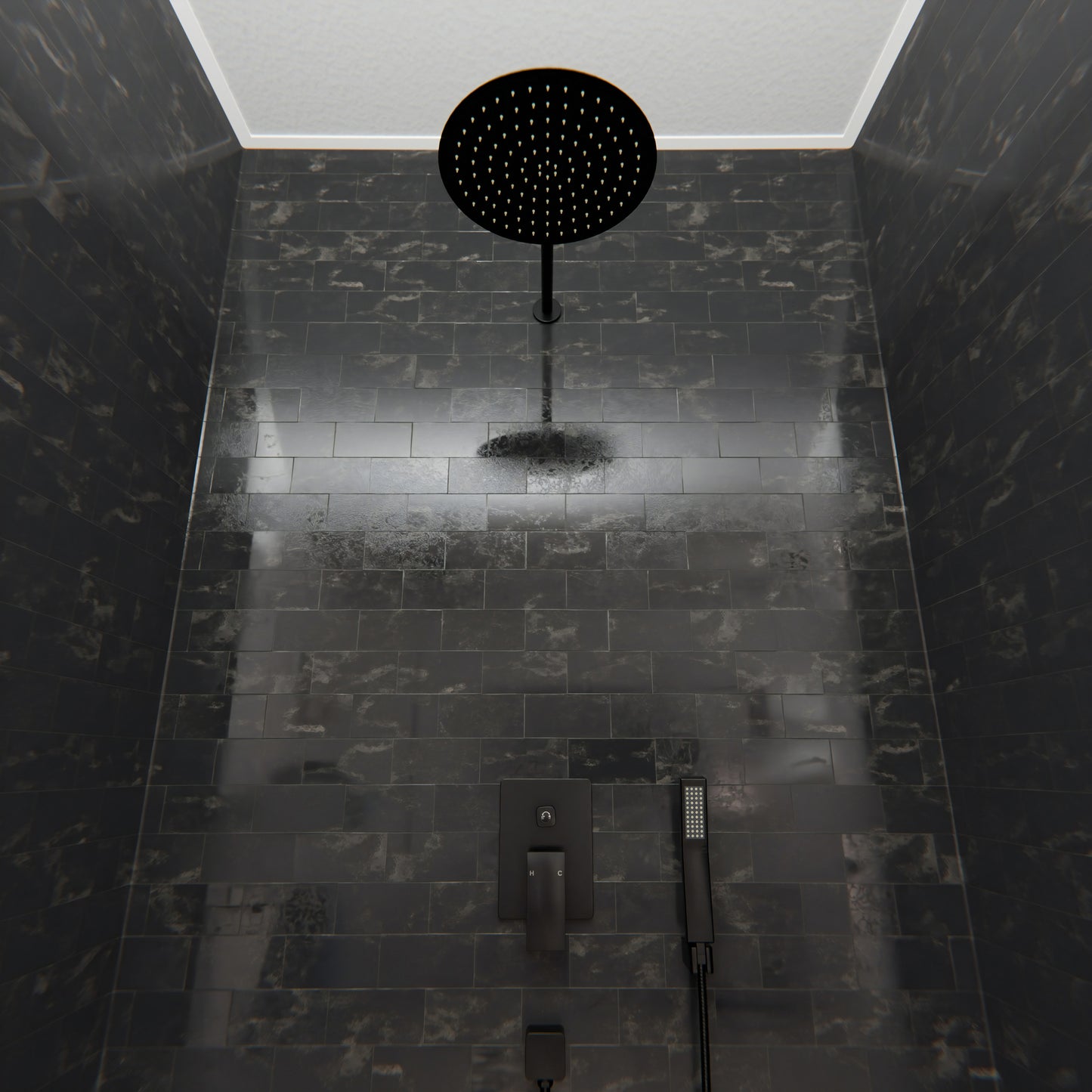 Novatto 10-inch round rainfall shower head for shower and bathtub, showcasing a sleek chrome finish and multi-jet spray pattern.