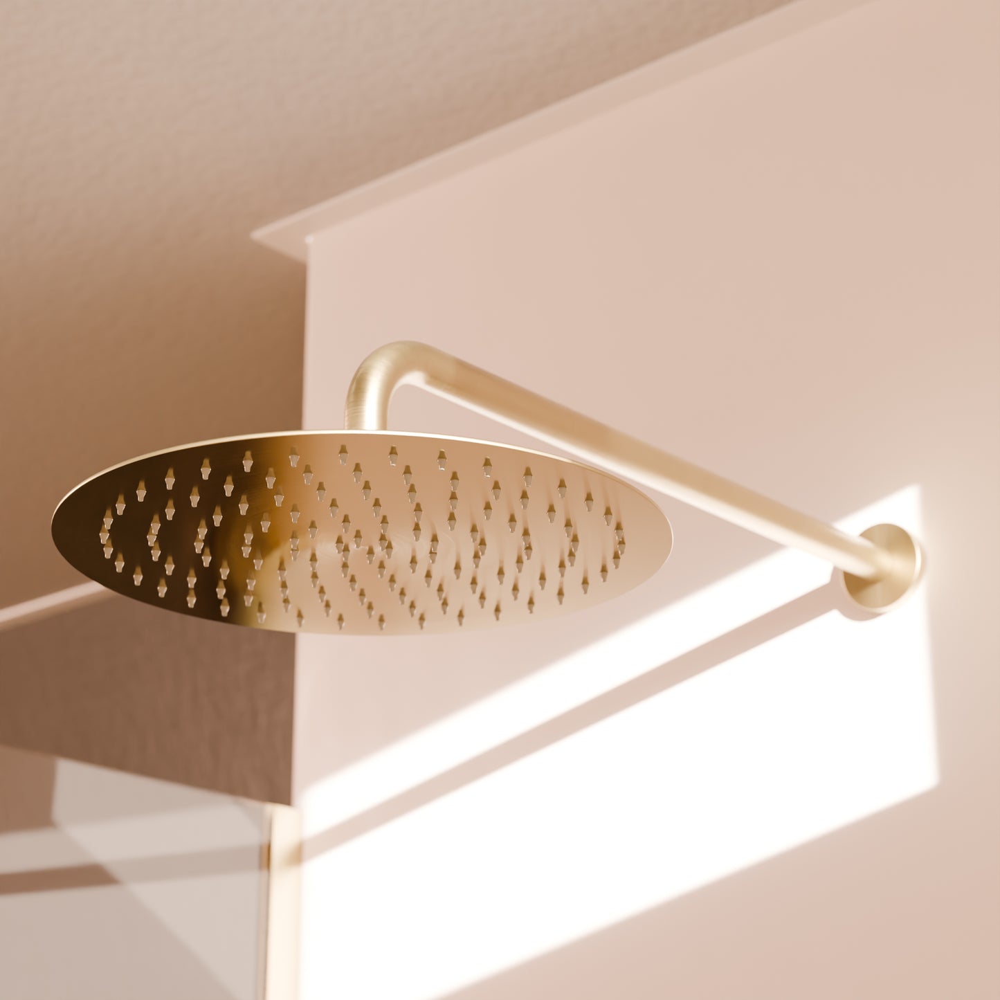 Novatto 10-inch round rainfall shower head in bronze finish, designed for shower and bathtub use, with a sleek modern look.