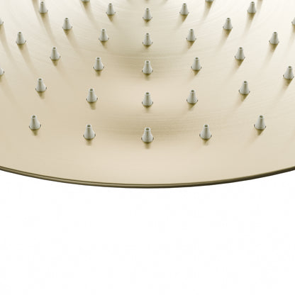 Novatto 10-inch round rainfall shower head for shower and bathtub, with a sleek design and multiple water spray settings.