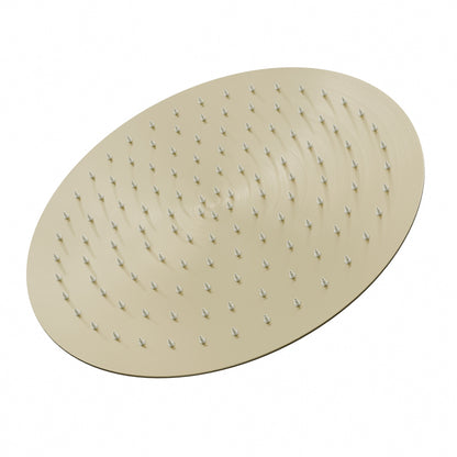 Novatto 10-inch round rainfall shower head with sleek design, ideal for shower and bathtub use, showcasing water flow and polished finish.