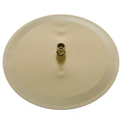 Round rainfall shower head by Novatto, 12-inch diameter, for shower and bathtub use, featuring a sleek chrome finish.
