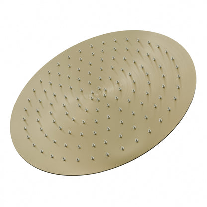 12-inch round rainfall shower head from Novatto, ideal for shower and bathtub, with sleek chrome finish and water-efficient design.