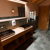 Rectangular Stainless Steel Vessel Bathroom Sink in Gunmetal Black NSRV-023GM