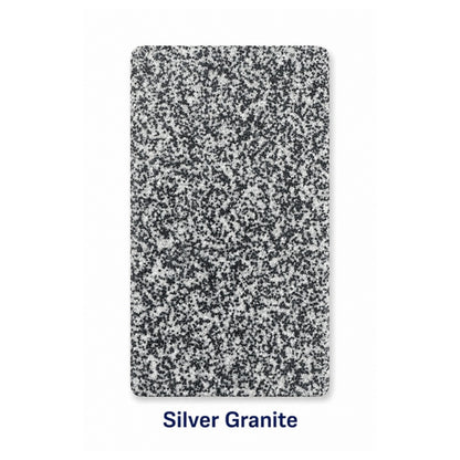 Silver granite StoneCore 30-inch single bowl kitchen sink by Novatto with sleek, durable design and modern finish.