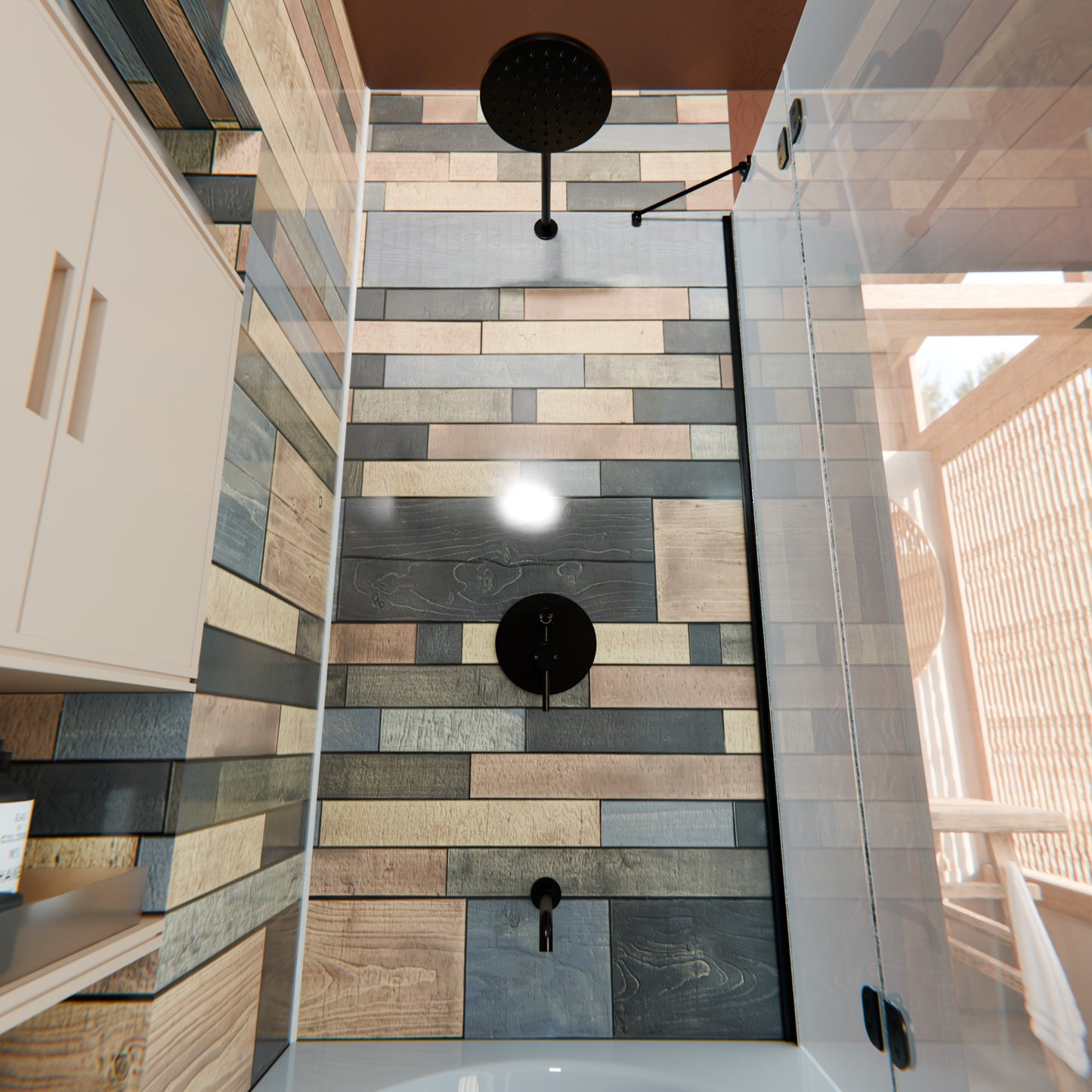 RADIANCE Shower and Bathtub Combo Set with Rough-in Valve - TBS-18015-TS Series