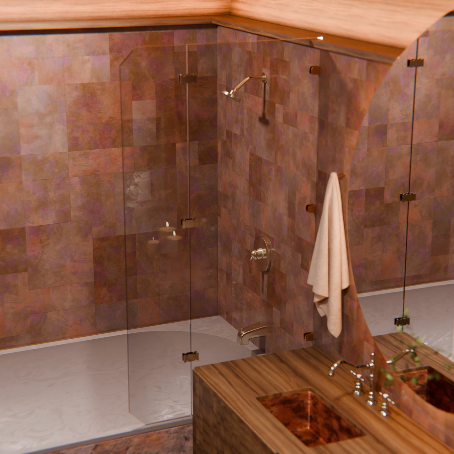 NIMBUS Shower and Bathtub Combo Set with Rough-in Valve - TBS-18022-TS Series