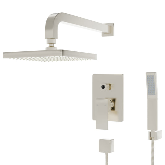 MODERN Shower Set with Rough-in Valve and Wand - TBS-18025 Series