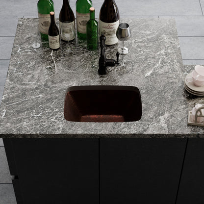 Rectangle Hammered Copper Bar Sink, TCB-002AN
