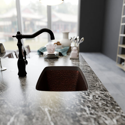 Rectangle Hammered Copper Bar Sink, TCB-002AN