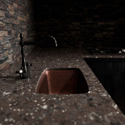 Rectangle Hammered Copper Bar Sink, TCB-002AN
