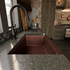 Open Farmhouse Copper Kitchen Sink, TCK-001AN