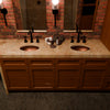 Small Oval Copper Undermount Bath Sink in Antique TCU-004AN