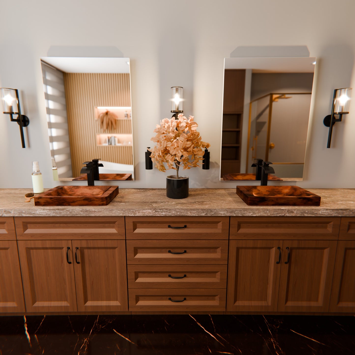 Rectangular Copper Drop-In Bath Sink in Natural TCU-013NA