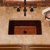 Rectangular Copper Bathroom Sink in Antique TCU-016AN