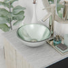 Mini 12" Silver Foiled Round Glass Vessel Bath Sink, TIG-7032-12