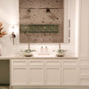 Silver Foiled Round Tempered Glass Vessel Bath Sink TIG-7032