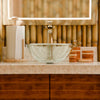 Mini 12" Clear Round Tempered Glass Vessel Bath Sink Series, TIG-8048-12